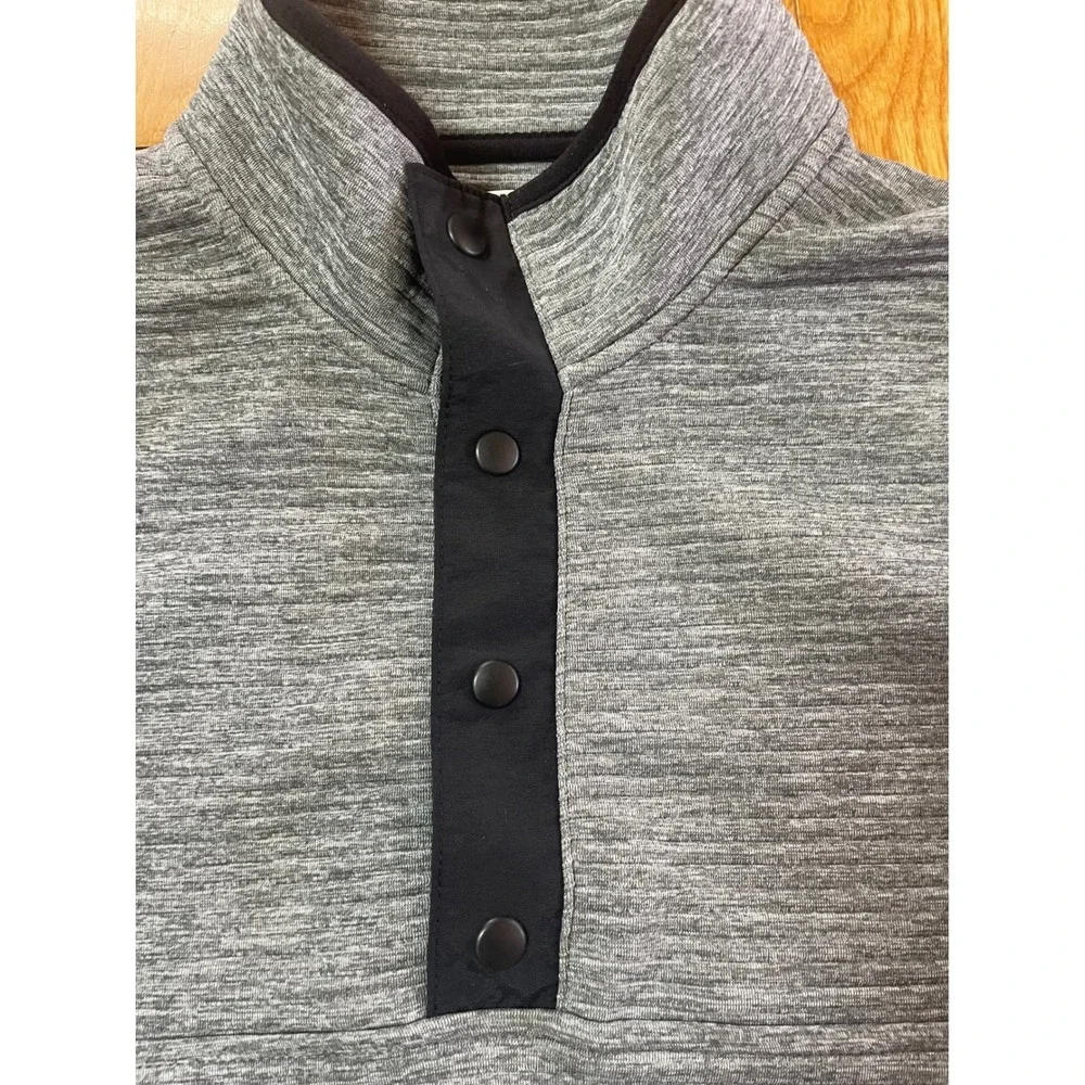 J Crew Crewcuts Boys Grey Space Dye Snap‎ Mock Neck Pullover Sweater BC441 FA22